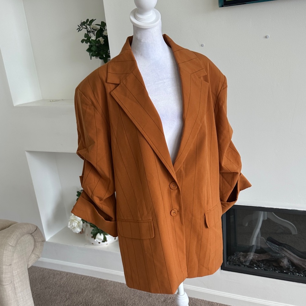 DANIELLE BERNSTEIN Rust Blazer Jacket NWT - image 1